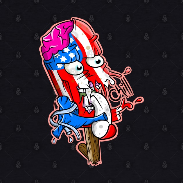 American Flag Ice Pop Monster by mailboxdisco